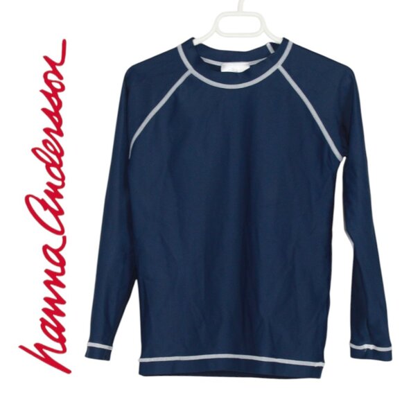 Hanna Andersson Navy Blue Rash Guard Size EU 120 US 6-7 - Picture 1 of 6